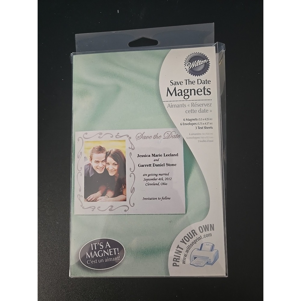 DIY Wilton Silver Scroll Magnets Bridal Wedding Magnet Save The Date Cards